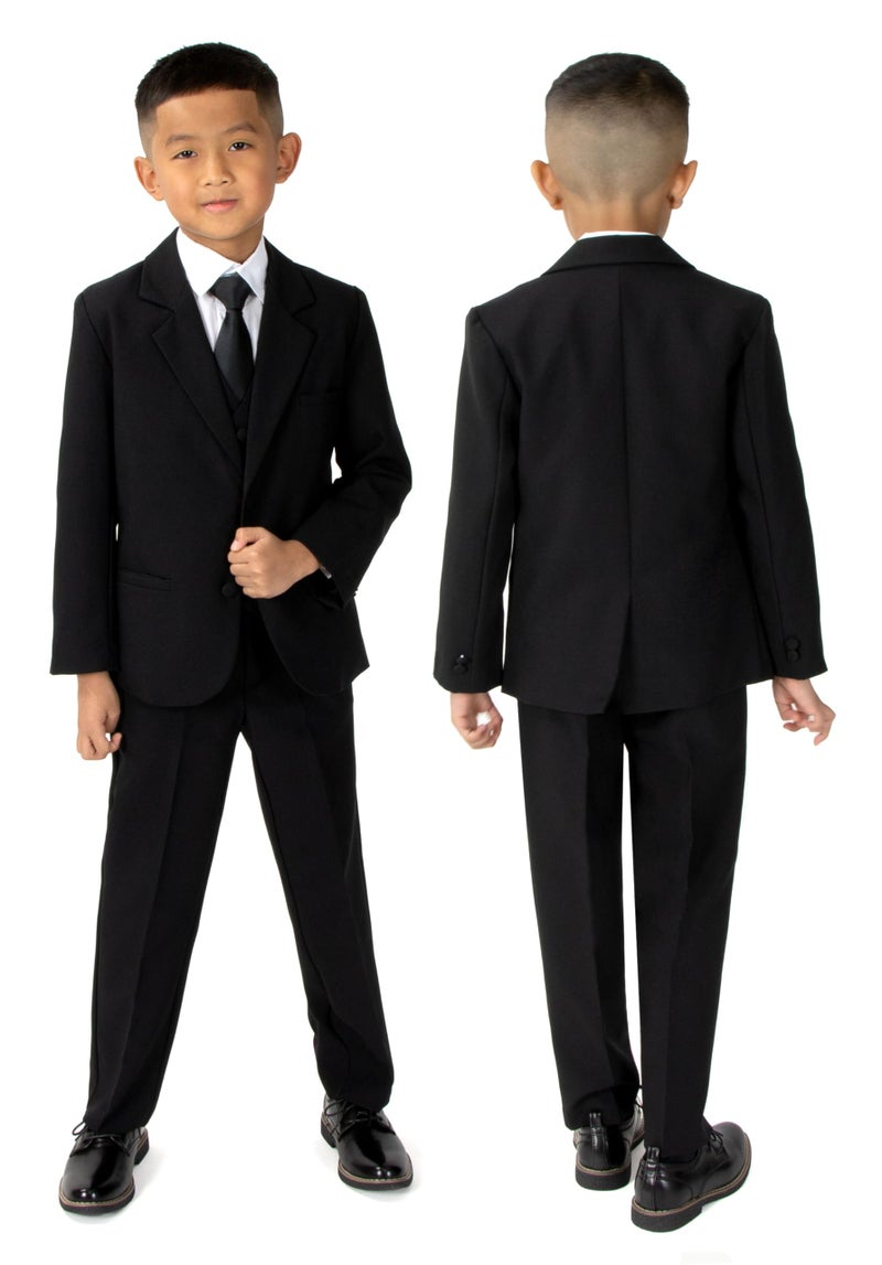 Spring Notion Boys' Formal Black Dress Suit Set 5 - Image 2